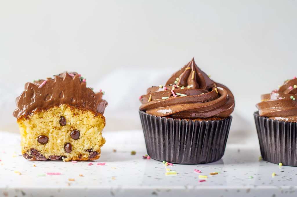 Cupcakes Aux P Pites De Chocolats Ma Vie Caramel