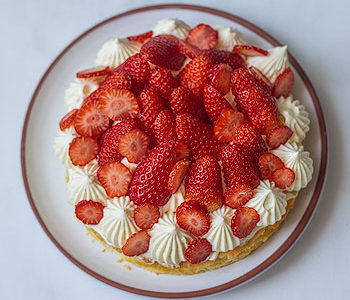 Recette de la tarte aux fraises et palet breton